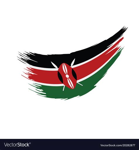 Kenya flag Royalty Free Vector Image - VectorStock