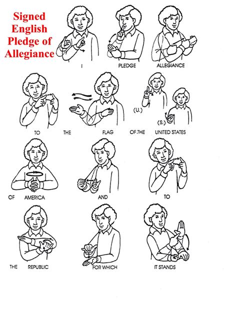 Asl Pledge Of Allegiance Printable - Printable Word Searches