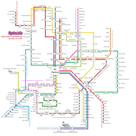 Kuala Lumpur Train Route map