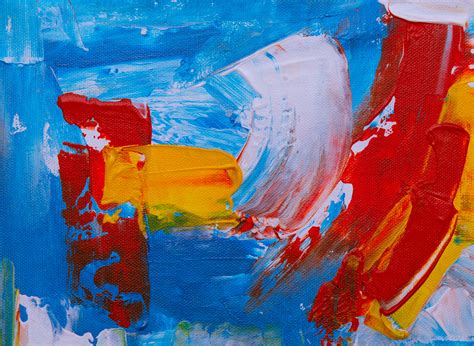 Red, Orange, And Blue Abstract Painting · Free Stock Photo