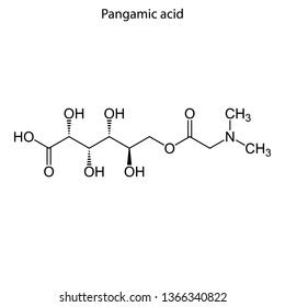 Skeletal Formula Pangamic Acid Vitamin B15: เวกเตอร์สต็อก (ปลอดค่า ...