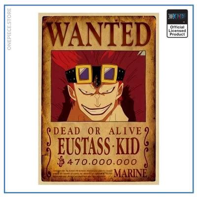 One Piece anime Wanted Poster - Eustass Kid Bounty official merch | One ...