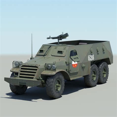 soviet btr 152 armored personnel 3d model