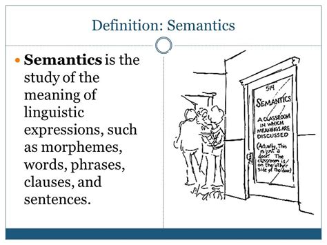 The EFL: SEMANTICS AS A BRANCH OF LINGUISTICS