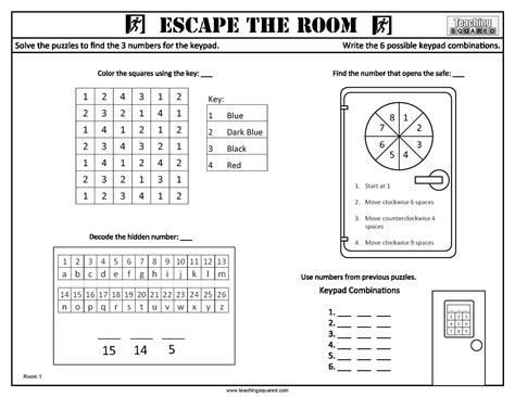 Printable Escape Room Puzzles - Printable Calendars AT A GLANCE