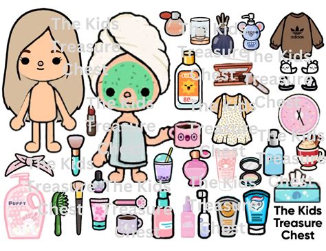 Toca Boca 3 Pages Paper SPA Beauty Day Dolls - Etsy Australia