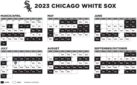 Chicago White Sox Schedule Calendar - Kore Garnette