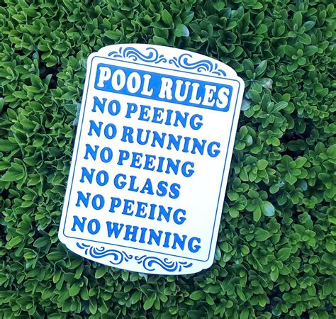 Pool Rules Sign novelty Pool Sign Outdoor Decor Sign for | Etsy