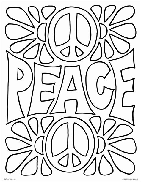 Printable Peace Coloring Pages