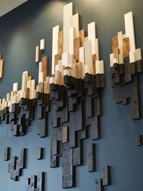 Eine interessante Idee seine Wand originell zu verzieren! Wooden Wall ...