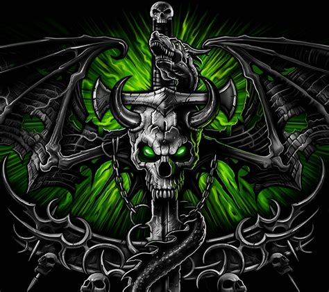 Green Skull Wallpapers - Wallpaper Cave