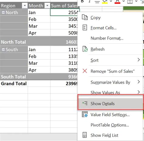 Drill Down Option In Excel Pivot Table. - How To Excel At Excel