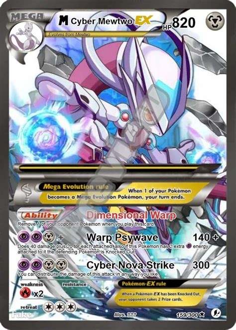 M Cyber Mewtwo Gx Gmax Vmax Gigantamax Ex Pokemon Card - Etsy