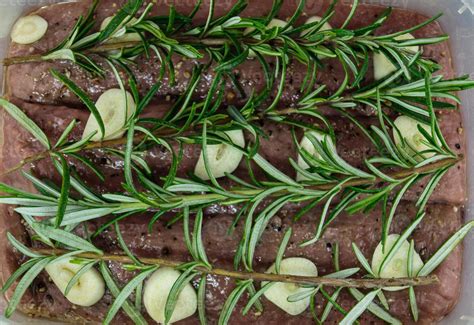 Rosemary lamb steaks with garlic 3008168 Stock Photo at Vecteezy