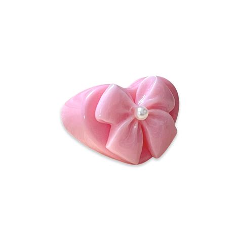 Pearl Bow Heart Ring — Sparklemuse