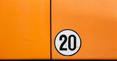 Number 20 On Orange Background · Free Stock Photo