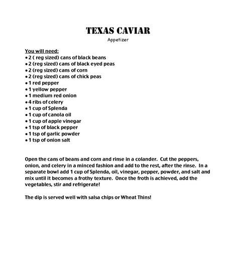 Texas Caviar recipe | Texas caviar, Caviar recipes, Texas caviar recipe