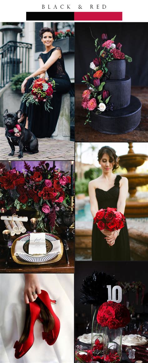 Elegant Red And Black Wedding Ideas