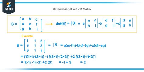 Determinant of a 3x3 matrix - Explanation & Examples