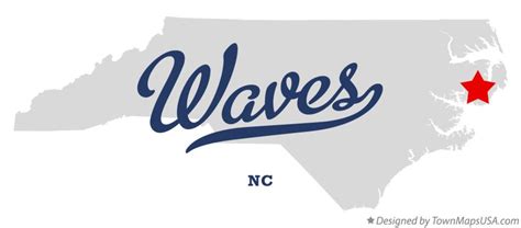 Map of Waves, NC, North Carolina