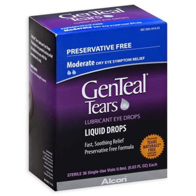 Alcon Alcon Genteal Lubricant 36-Count Eye Drops Moderate Dry Eye Symptom Relief - Reviews ...