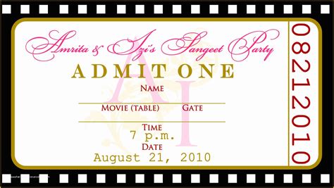 Free Printable Ticket Template Of Free Templates for Birthday ...