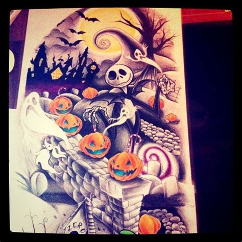 Nightmare Before Christmas Tattoo Design part two | Nightmare before ...