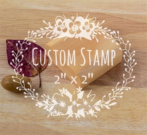 Custom stamp 2 x 2 Custom Rubber Stamps Business | Etsy