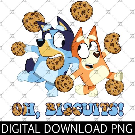 Bluey Oh Biscuits Png, Bluey and Bingo Png, Bluey Birthday F - Inspire ...