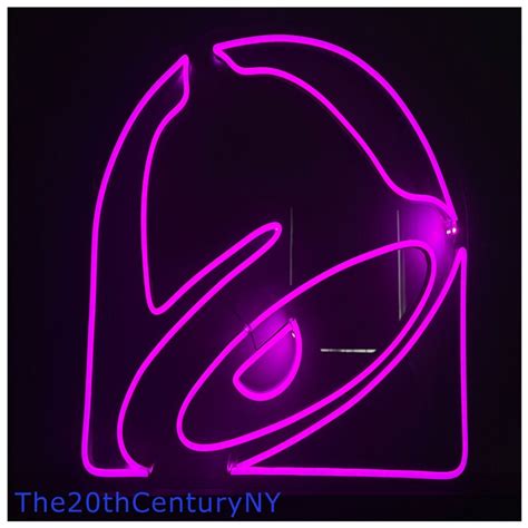 Taco Bell Neon Light Taco Bell Purple Food Logo Led Sign - Etsy