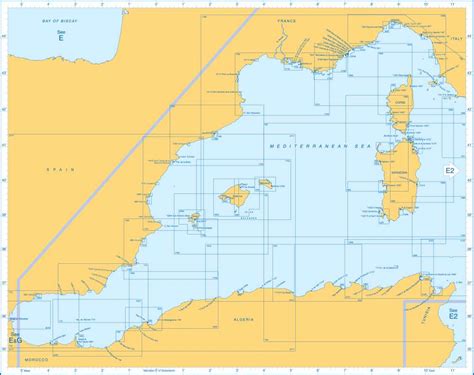 Admiralty Charts - Western Mediterranean Sea E1 55