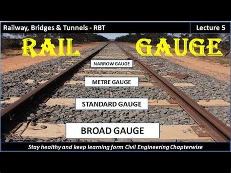 RBT / Rail Gauge / Broad Gauge / Standard Gauge / Metre Gauge / Narrow Gauge / Lecture -5 - YouTube