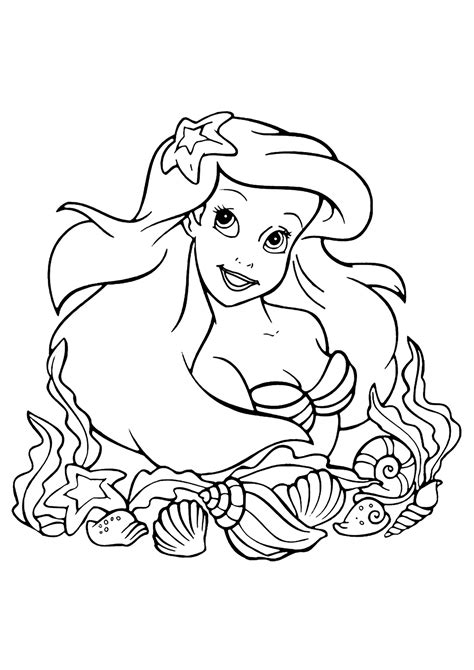 Ariel the Little Mermaid surrounded by pretty shells - The Little ...