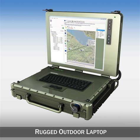 Rugged Military Outdoor Laptop - 3D Model by panaristi