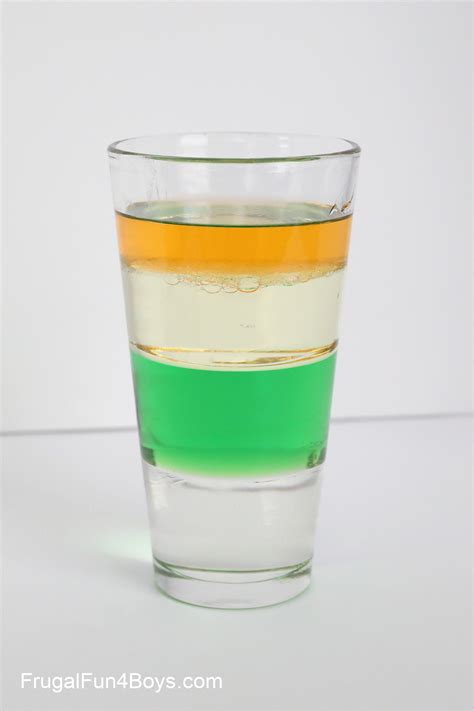 Fall Density Tower Science Experiment - Frugal Fun For Boys and Girls