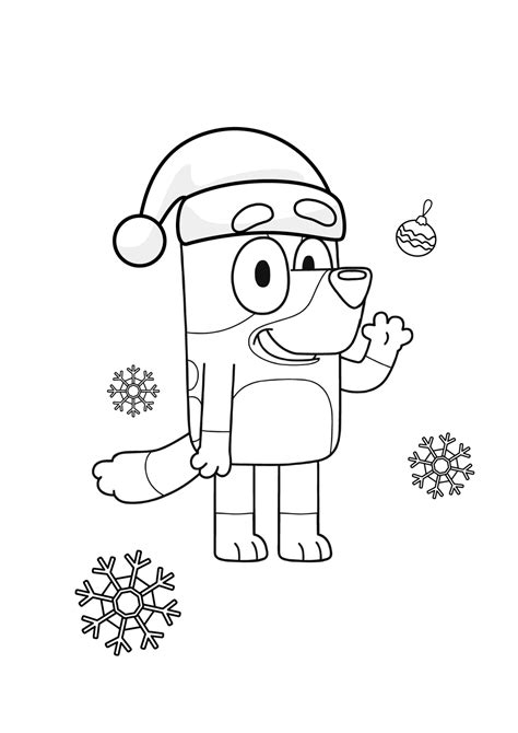 Bluey Christmas Swim Coloring Page Coloring Home | The Best Porn Website