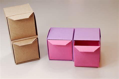 Pull Out Drawers Origami | Paperized Crafts
