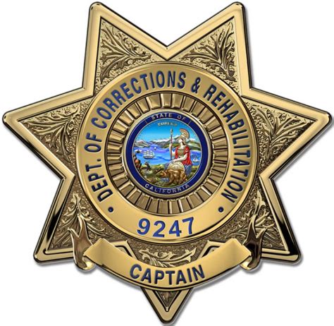 California Department of Corrections and Rehabilitation (Captain) Badge ...