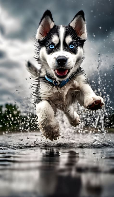 Playing Dog Husky Puppy Free Stock Photo - Public Domain Pictures