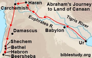 Abraham's Journey to Promised Land Map