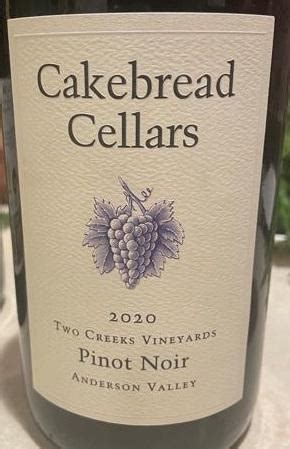 2020 Cakebread Cellars Pinot Noir Two Creeks Vineyard, USA, California ...