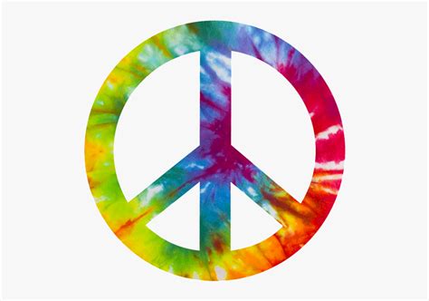 Tie Dye Hippie Peace Sign, HD Png Download - kindpng