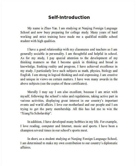 7+ Self-Introduction Essay Examples, Samples