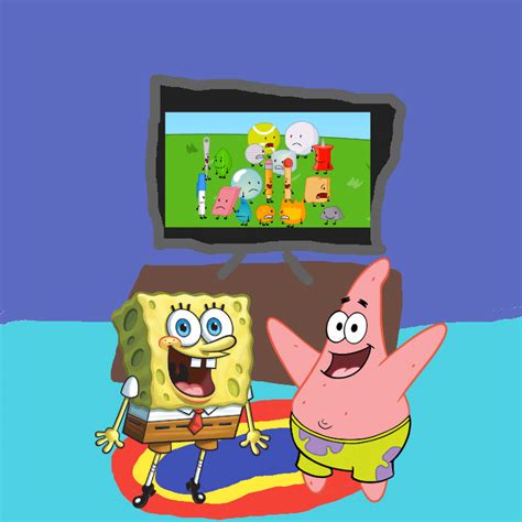 Spongebob and Patrick watch BFDI by Estebanisawesome on DeviantArt