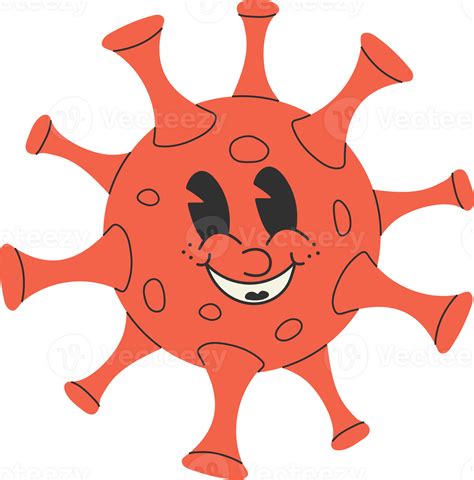 Cute Cartoon human immunodes character. Old animation 60s 70s, funny cartoon characters. Trendy ...