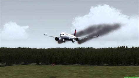 Airbus A350 Engine Fire Tokyo Narita エアバスA350エンジン火災成田 + + FSX - YouTube
