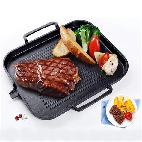 Kitchen Non Stick Cooking Grill Pan Frying Pan Aluminum Alloy BBQ Grill ...