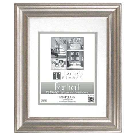 Timeless Frames Lauren 1-Opening 16 in. x 20 in. Silver Matted Picture Frame 51031 (With images ...