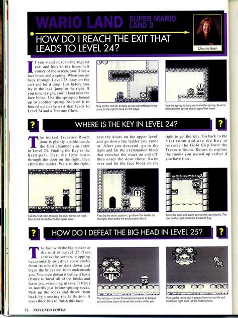 Super Mario Land 3: Wario Land How To's in Nintendo Power Vol. 59 & 60