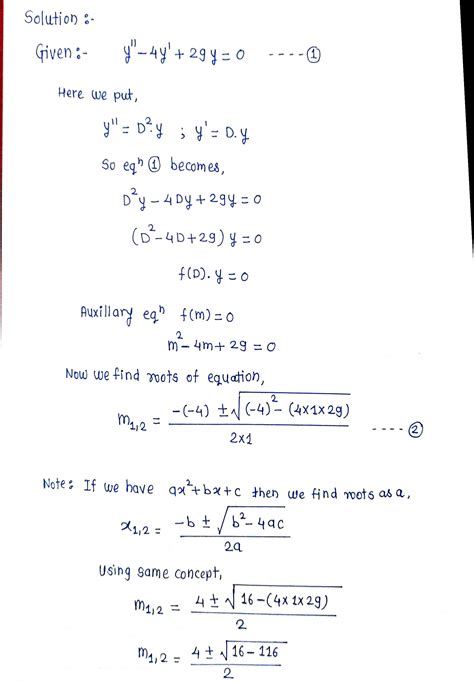 [Solved] . The auxiliary equation for the given differential equation... | Course Hero